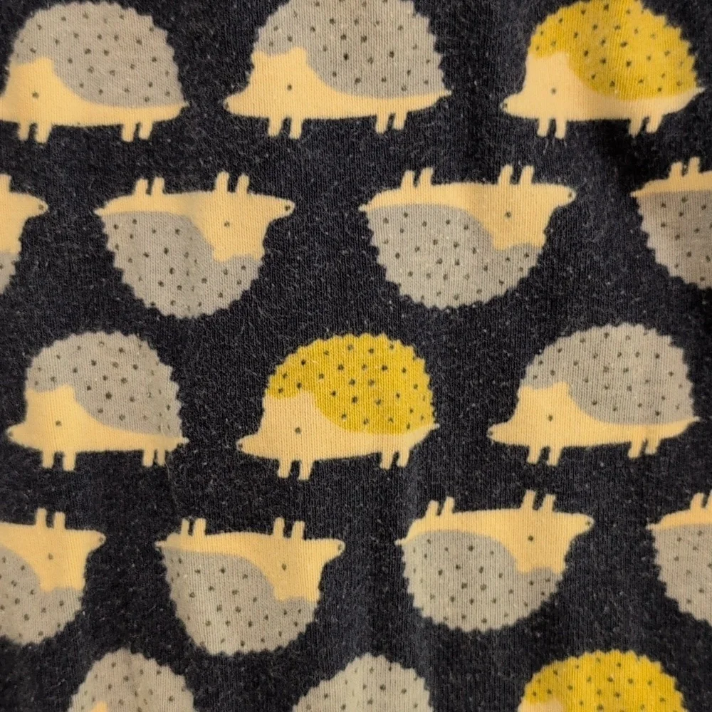 Hanna Andersson Hedgehog 12-18 Mo Zip Footed Sleeper